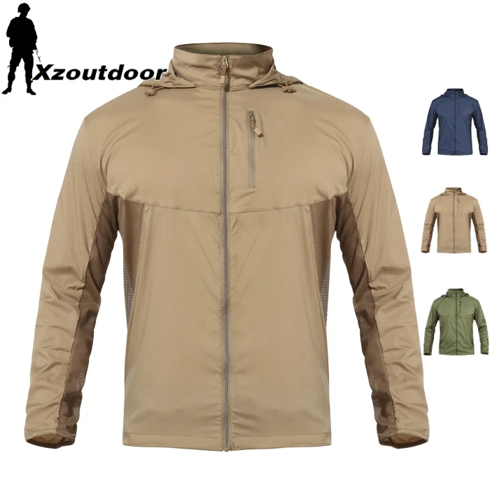 Men's Tactical Jacket Army Military Lightweight Summer Breathable Hooded  Camo | eBay
