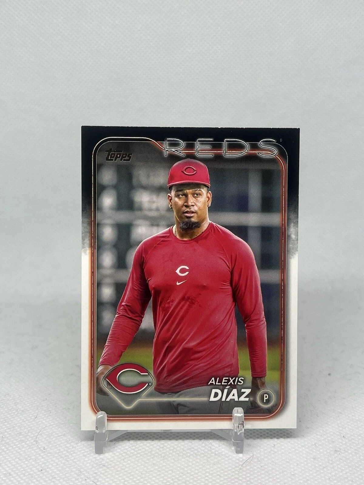 2024 Topps Series 1 Alexis Diaz Golden Mirror SSP #297