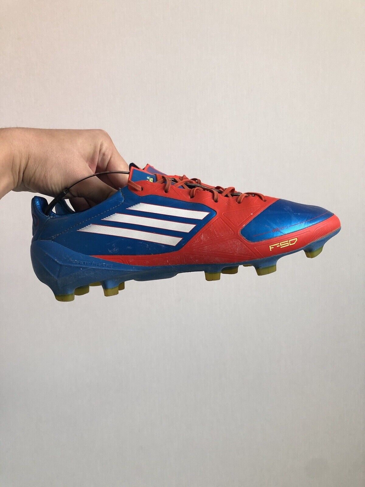 Adidas Adizero F50 Blue Orange Professional Football Soccer Cleats US9 UK8  1/2