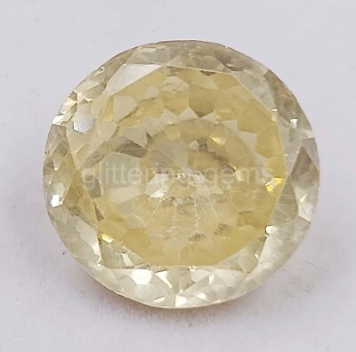 Natural 30.70 Ct Round Cut Yellow Sapphire IGL  Ceritified Loose Gemstone 5MSU