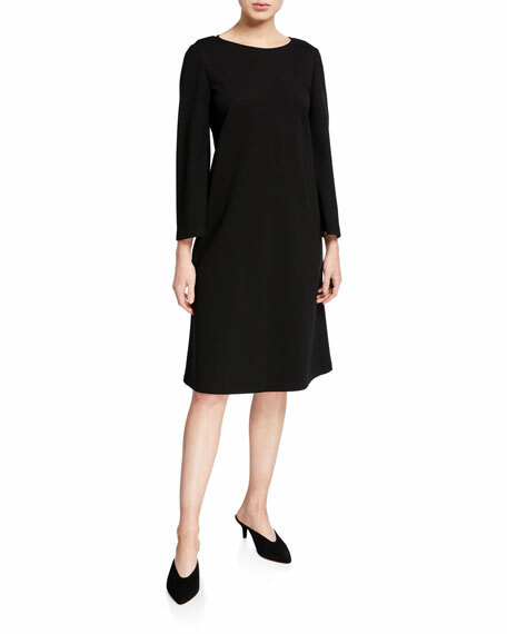 Lafayette 148 New York Women's Punto Milano Shift Dress - Black - Size Small