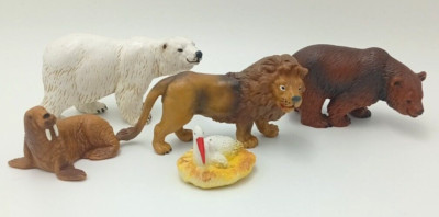 Schleich Bullyland West Germany Figures Bundle Bear Polar Bear Lion Stork