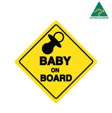 BABY ON BOARD Warning Vinyl Decal Sticker  13 cm x 13 cm