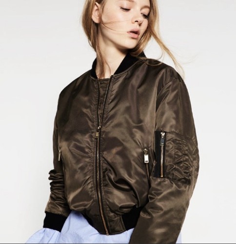 zara olive bomber jacket
