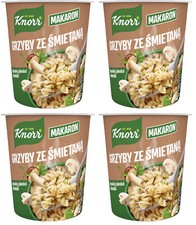 4 KNORR Mushroom & Cream Flavor Buckets Instant Noodles Meal 59g 2.08oz
