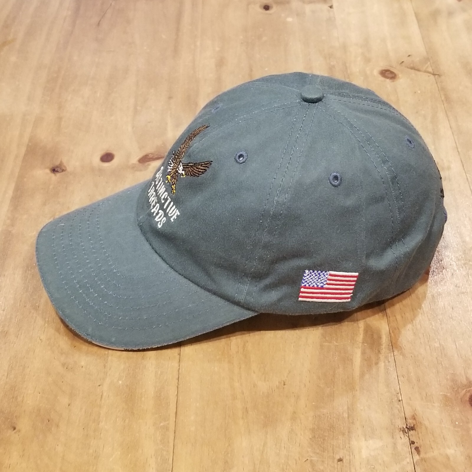 Distinctive Threads Eagle Hat Cap Strap Back Gree… - image 2