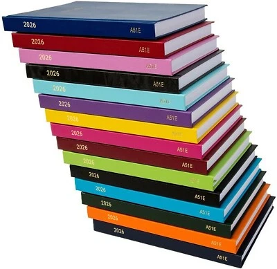 EVELAY LTD 2026 Diary A4 Day to Page Year Planner Desk Hardback Full Page Saturday & Sunday