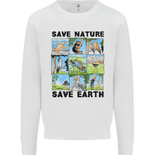 Save Nature Save Earth Ecology Environment Kids Sweatshirt Jumper