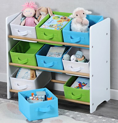 Kesper Kinderregal Farbe grün-weiß-blau  65 x 60 x 30 cm   17716-13