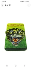 Ed Hardy Oil Lighter Tattoo Design Flip-Top Flint Refillable sealed 