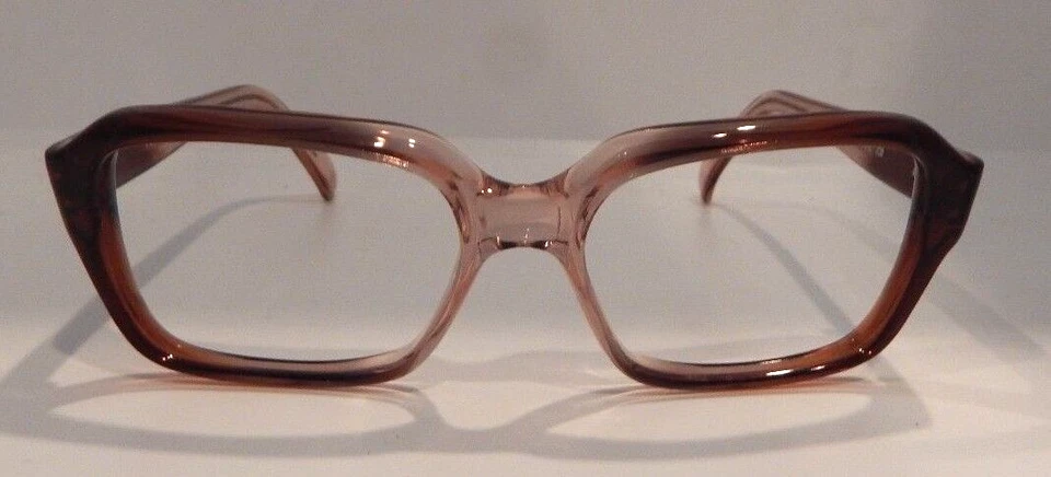 Vintage WHITE HAINES OPTICAL "More" Brown Fade 50/20 Eyeglass Frame NOS #264 - Image 2 of 4