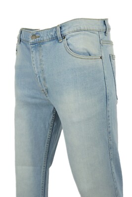 New Dr Denim Clark Men's 36 x 32 Shaded Light Blue Slim Tapered Denim Jeans H63