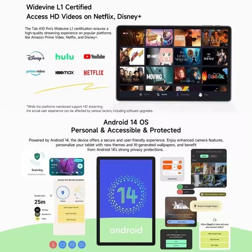 Ulefone Tab A10 Pro 4G Phone Call Tablet 10.1'' HD+ 6600mAh Octa Core 12GB+128GB - 第 10/12 張圖片