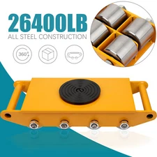 12 T 26400lbs Machinery Skates Heavy Duty Dolly Machine Movers Cargo Trolley