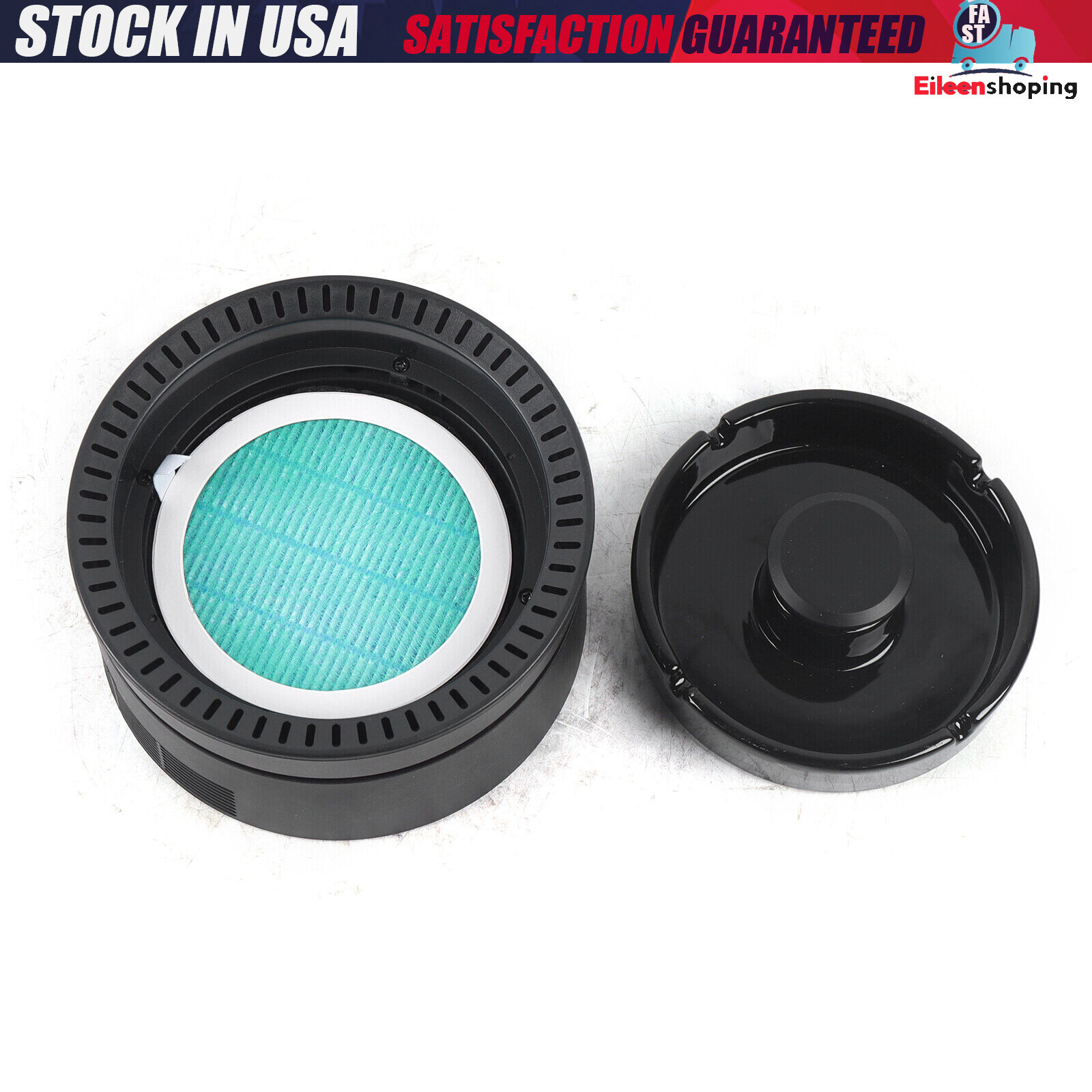 Black Odor Eliminator Smokeless Ashtray World Best Smoke Cigarette Smoke Grabber