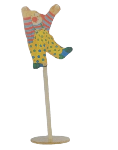 Vintage 1992 Sevi Children's 'Happy Clown' Wooden / Height Clothing Racks approx. 90cm - Picture 1 of 11