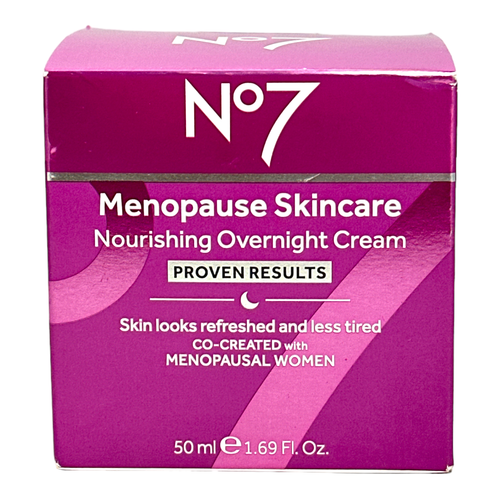 No7 Menopause Skincare Nourishing Overnight Cream 50ml/1.69fl.oz. New