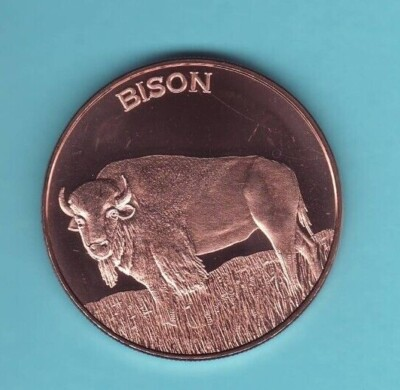 #ad #ad BISON quot;American Wildlife Seriesquot; 1 oz. Copper Round Coin quot;PRE Cquot; $6.50
