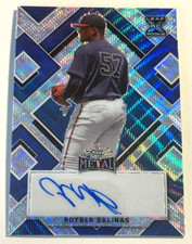2022 Leaf Metal ROYBER SALINAS Atlanta Braves Refractor Autograph Auto 1/7