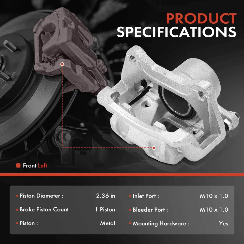 Pinza de freno con soporte para Hyundai Sonata 2012-2015 Kia Optima 2,4 L delantera izquierda Foto 2 de 4