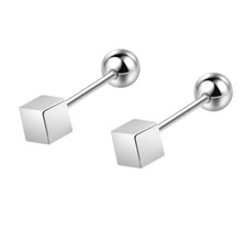 925 Sterling Silver Full Stone Heart Stud Earrings Women Girls Jewellery Gift UK