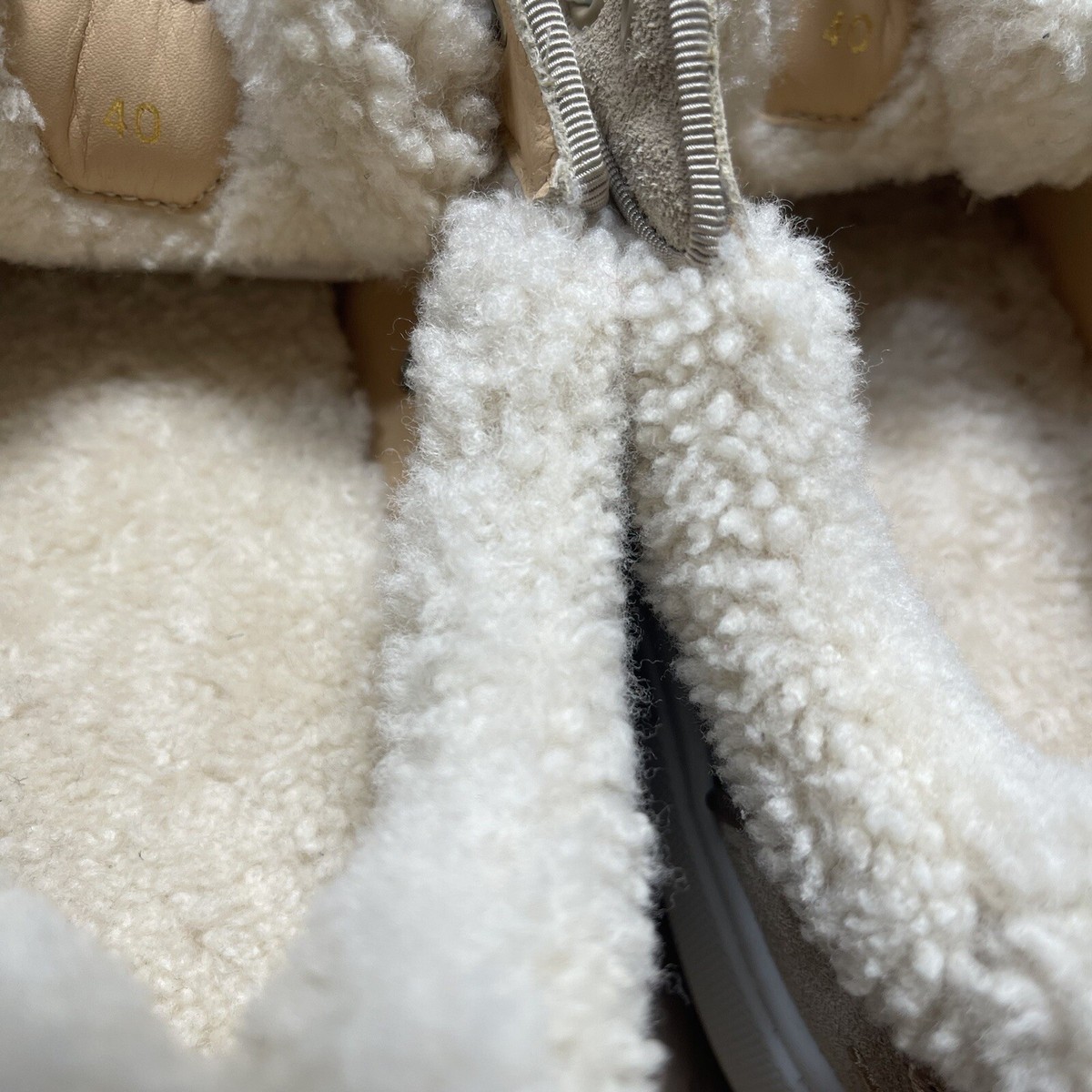 NEW Christian Louboutin Fun Vierissima Shearling-lined Suede 