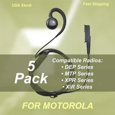 5x Swivel Headset w/PTT  Mic for Motorola Radios DP3441 DP2600 XPR3300e MTP3550