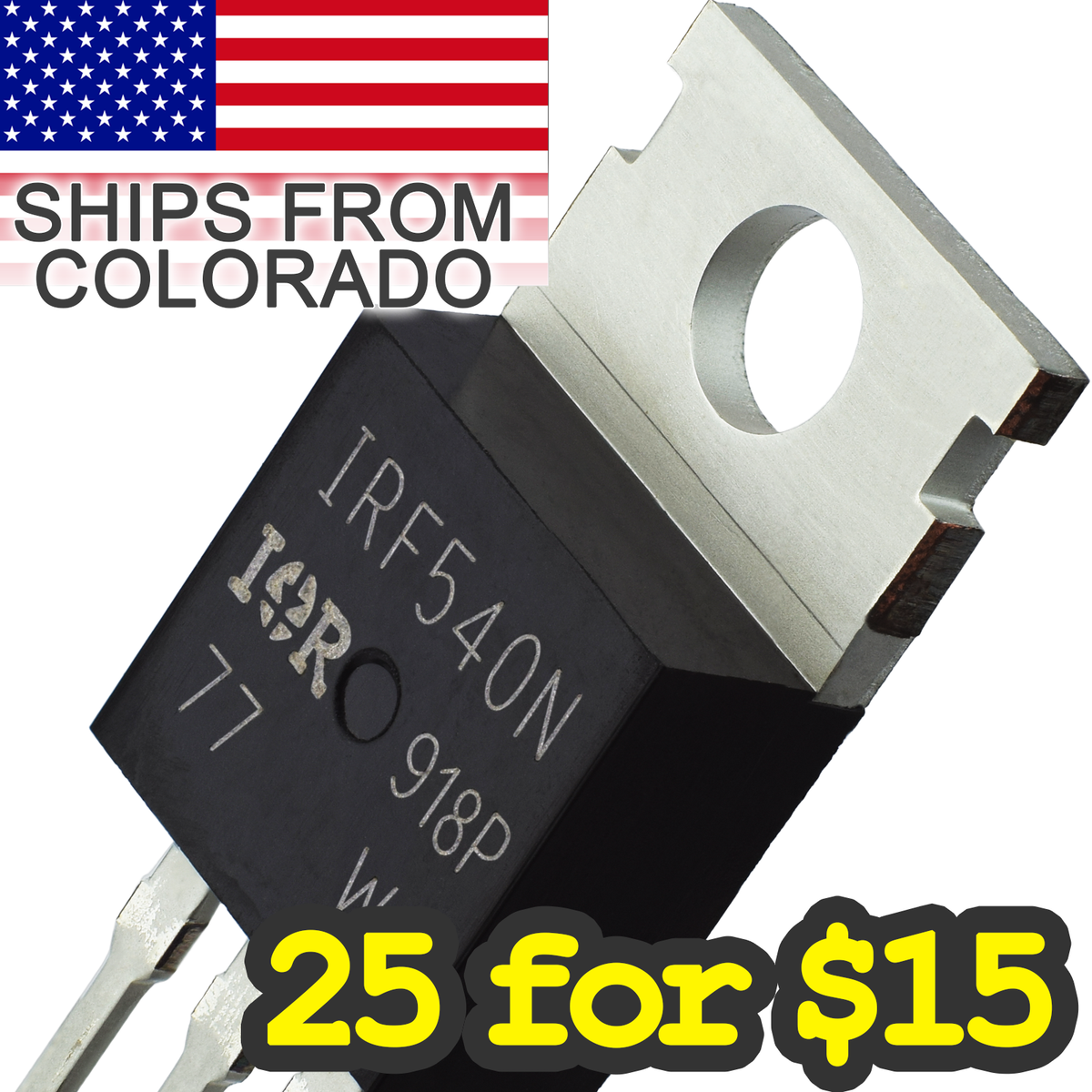 DAOKAI 20x IRF540N MOSFET – N-Kanal, 33A, 100V, TO-220, Inkl. Kühlkörper & Montagematerial, Für Schaltnetzteile & Verstärker