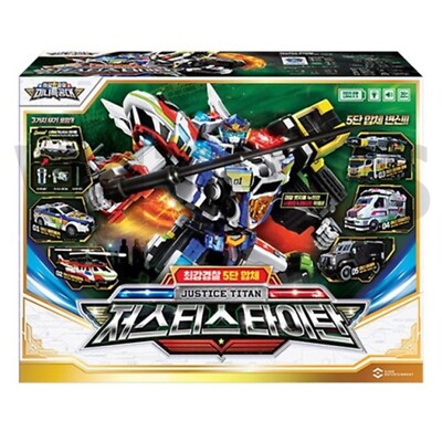 ジャイアントプラネットミニコンチーム　トランスフォーマー　フィギュア MINIFORCE Super Cops JUSTICE TITAN & CAPTAIN COMMANDER Set