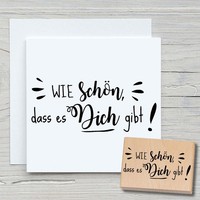 Stempel Wie SchöN - Motivstempel Holzstempel Scrapbooking Karten Liebe Freunde