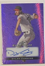 2024 Leaf Electrum #BA-DC1 Dylan Cumming Base Autographs Purple #/25