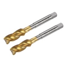 2pcs Spiral Flute Thread Tap Metric M10 x 1 H2 Ti-Coated Screw Threading Tool