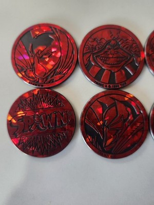 Red Spawn Pog Slammer Set Of 8