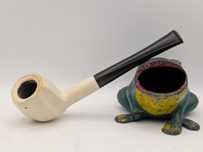 Vintage Meerschaum By Yudi Meer Lined Panelled Billiard Estate Tobacco Pipe