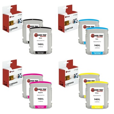 8Pk LTS 940XL BCMY HY Compatible for HP OfficeJet Pro 8000 8500 8500 Ink