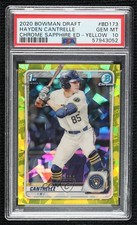 2020 Bowman Chrome Draft Sapphire Edition Yellow /99 Hayden Cantrelle PSA 10 6q5