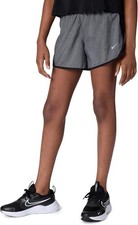 Nike Girl's Large Tempo Dri-Fit Running Shorts, Black/Heather Grey, 848196-033