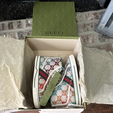 Gucci Tennis 1977 Mens GG Logo High-Top Lace-...