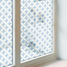 Frosted Privacy Window Film Glass Sticker Static Cling Geometric Elegance
