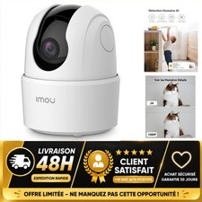 Imou Caméra Surveillance WiFi Intérieur 2K 360° PTZ Vision Nocturne Détection