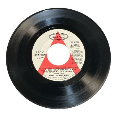 Dave Clark Five Good Old Rock  N  Roll Medley EP 45 RPM Epic Promo Record VG+