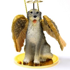 Irish Wolfhound Ornament Angel Figurine Hand Painted