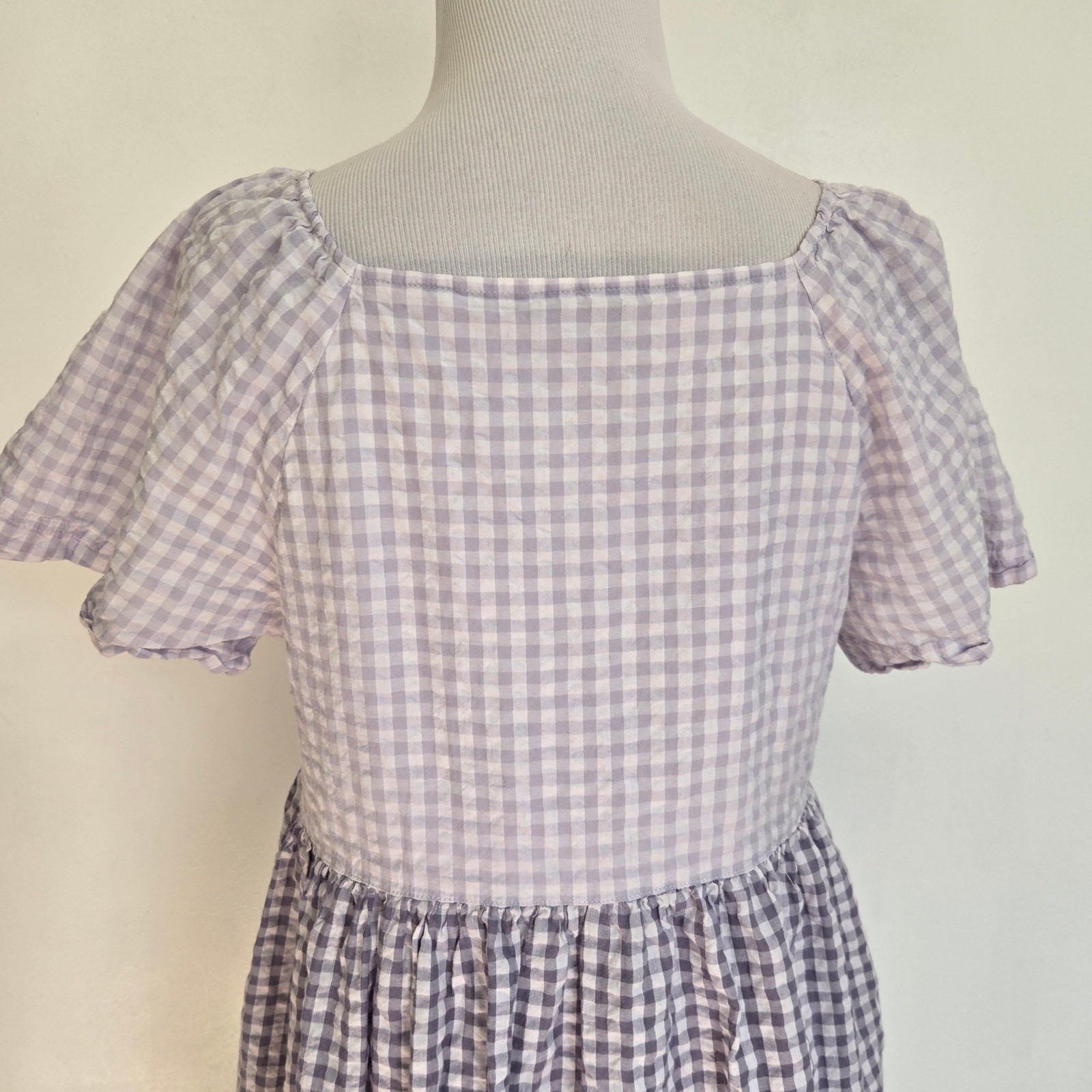 Madewell Patchwork Gingham Cottage Oversized Midi… - image 7