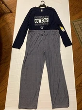New Dallas Cowboys NFL Team Apparel Sleep Wear Stretch Pajama set