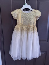 Chic Girls White And Gold Sequenced Tutu Dress