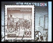 Friedensfahrt 1953 Michelplattenfehler MNR 357II gest   (357IIc)