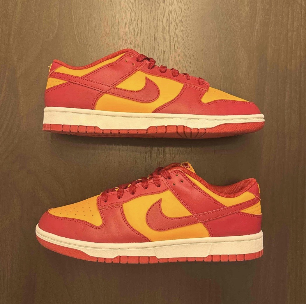 Nike Dunk Low USC DD1391-701 Midas Gold Tough Red White Size 