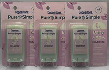 3PK Coppertone Baby 100 Mineral Sun Protection  Cocoa Butter  SPF 50 EXP 8/26