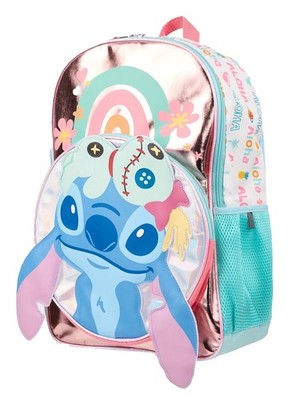 Disney Lilo & Stitch Girls' 17'' Iridescent Rainbow Scrump Backpack NEW