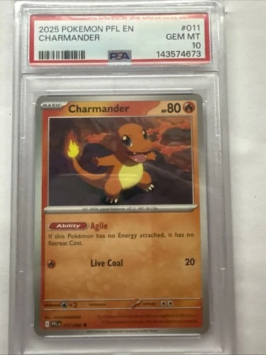 Charmander 011/094 Phantasmal Flames PSA 10 Pop 3 ONLY!!!